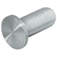 Rankenėlė vieno taško stiklui klijuojama Ø10mm, H16mm, nerūdijančio plieno spalva