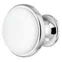 Rankenėlė vieno taško RETRO Ø34mm, H27mm, chromas/balta