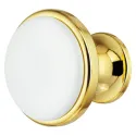 Rankenėlė vieno taško RETRO Ø34mm, H27mm, auksas/balta