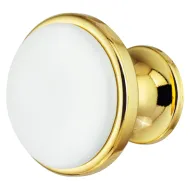 Rankenėlė vieno taško RETRO Ø34mm, H27mm, auksas/balta