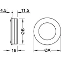 Inset handle, Zinc alloy, matt black 