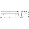 Rankenėlė profilinė CC32mm, L70mm, šlifuoto žalvario spalva
