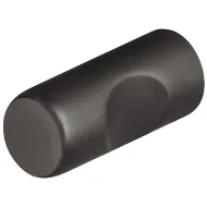 Rankenėlė 20210, vieno taško, Ø12mm, H25mm, matinė juoda spalva
