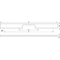Furniture handle, Finger pull handle, aluminium 