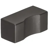 Rankenėlė 20210, vieno taško, 12x12mm, H25mm, matinė juoda spalva