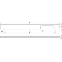 Furniture handle, Finger pull handle, aluminium 