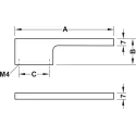 Furniture handle, Finger pull handle, aluminium 