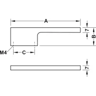 Rankenėlė CC32mm, L105mm, matinės juodos spalva