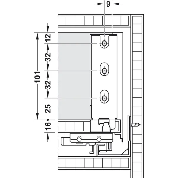 Stalčių šonai Matrix Box Slim A Synchro, H128mm, L400mm, 30kg, švelnaus uždarymo, antracitas