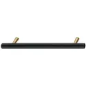 Rankenėlė medinė 91677 CC160mm, L218mm, juoda/žalvaris