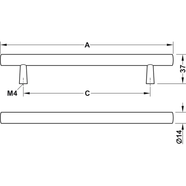 Rankenėlė medinė 91677 CC160mm, L218mm, ąžuolas/nerūdijantis plienas