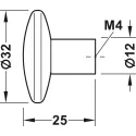 Rankenėlė medinė 91672 Ø32mm, ąžuolas