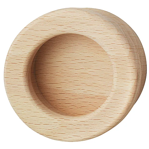 Inset handle, Wood, round 