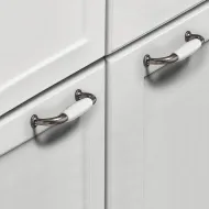 Furniture handle, Bow handle, porcelain