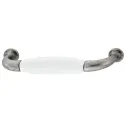Rankenėlė CC96mm, 110x32mm, sendinto alavo ir balta spalvos