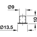 Locking socket, For push-button cylinder