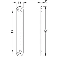 Magnetic catch, pull 12kg, for screw fixing, square