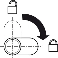 Cam lock, lockable with padlock