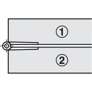 Flap hinge, Opening angle 270°
