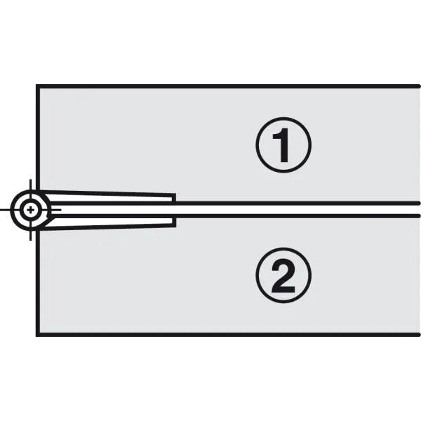 Flap hinge, Opening angle 270°