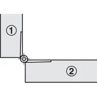 Flap hinge, Opening angle 270°