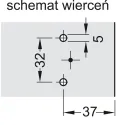 Cruciform mounting plate, Häfele Metalla SM Combi