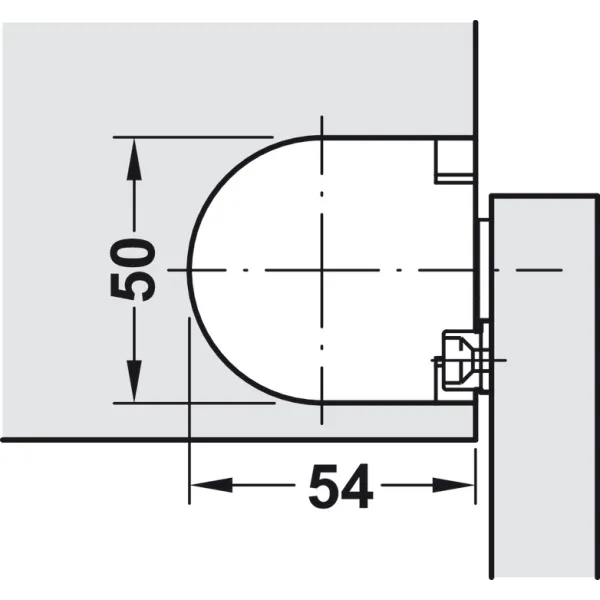 Lid hinge, Soft-close, for small lids