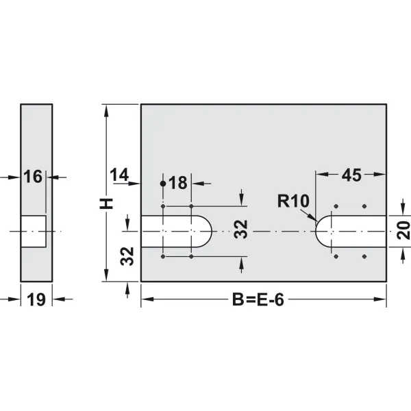 Lid hinge, Soft-close, for small lids