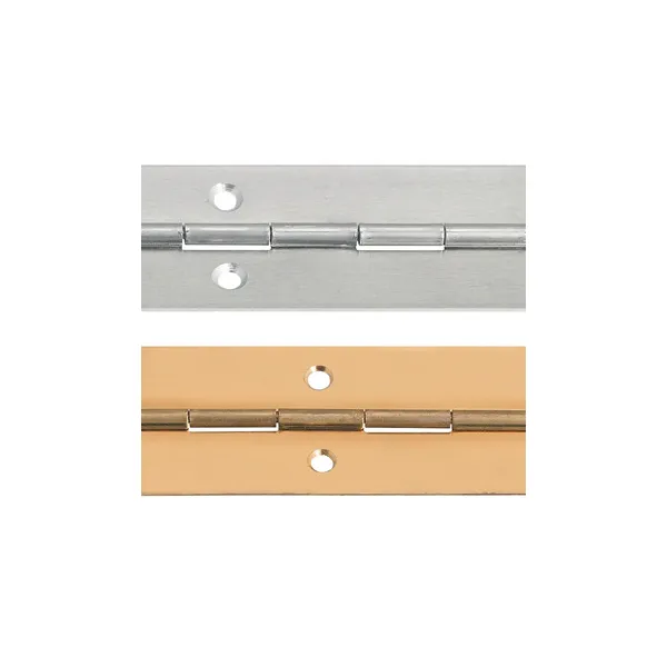 Piano hinge, for screw fixing, stainless steel