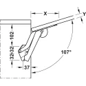 Stay flap fitting, Häfele Free space 1.8 push, without handle
