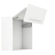 Double flap lift-up fitting, Free fold for flaps made from wood or with aluminium frame