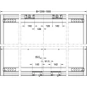 Sliding door fitting, Slido Flat 60 FB, flush, set