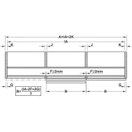 Sliding door fitting, Slido Flat 60 FB, flush, set