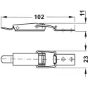 Spring clip, for tables with frame