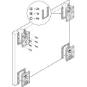 SDS SLido F-Flush52 20A medinėms 2 durims L900mm, anoduotas aliuminis