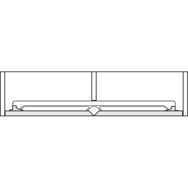 SDS SLido F-Flush52 20A medinėms 2 durims L450mm, anoduotas aliuminis