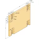 SDS SLido F-Flush52 20A medinėms 2 durims L900mm, anoduota juoda