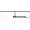 SDS SLido F-Flush52 20A medinėms 2 durims L900mm, anoduota juoda