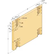 Sliding door fitting, Häfele Slido F-Flush52 20A
