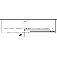 Sliding door fitting, Häfele Slido F-Flush52 20A