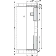 Sliding door fitting, Häfele Slido F-Flush52 20A