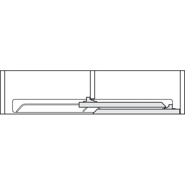 SDS SLido F-Flush52 20A medinėms 2 durims L450mm, anoduota juoda