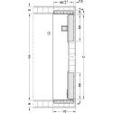 SDS SLido F-Flush52 20A medinėms 2 durims L450mm, anoduota juoda