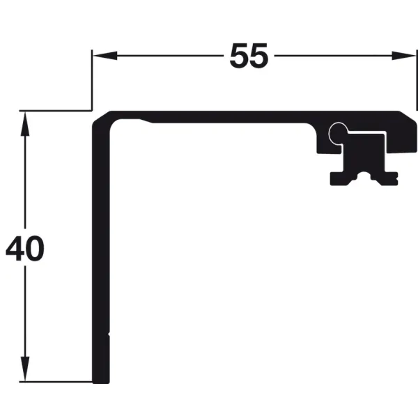 Connector profile, For 1 pivot sliding door
