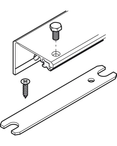 Connector profile, For 1 pivot sliding door