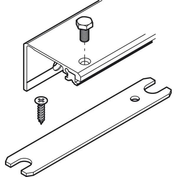 Connector profile, For 1 pivot sliding door