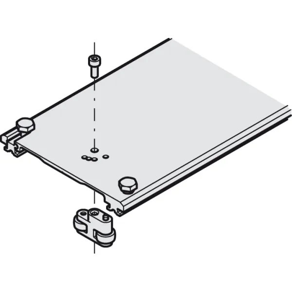 Connector profile, For 2 pivot sliding doors