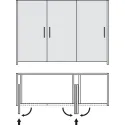 SDS HAWA CONCEPTA 25 medinėms 1 durims H1250-1850mm,