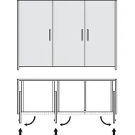 Wooden pivot sliding doors, Hawa Concepta 25, set