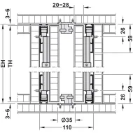 Wooden pivot sliding doors, Hawa Concepta 25, set
